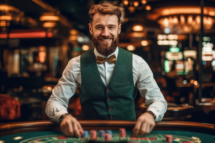 Studio live-dealer SA Gaming dengan multi-kamera HD dan dealer profesional